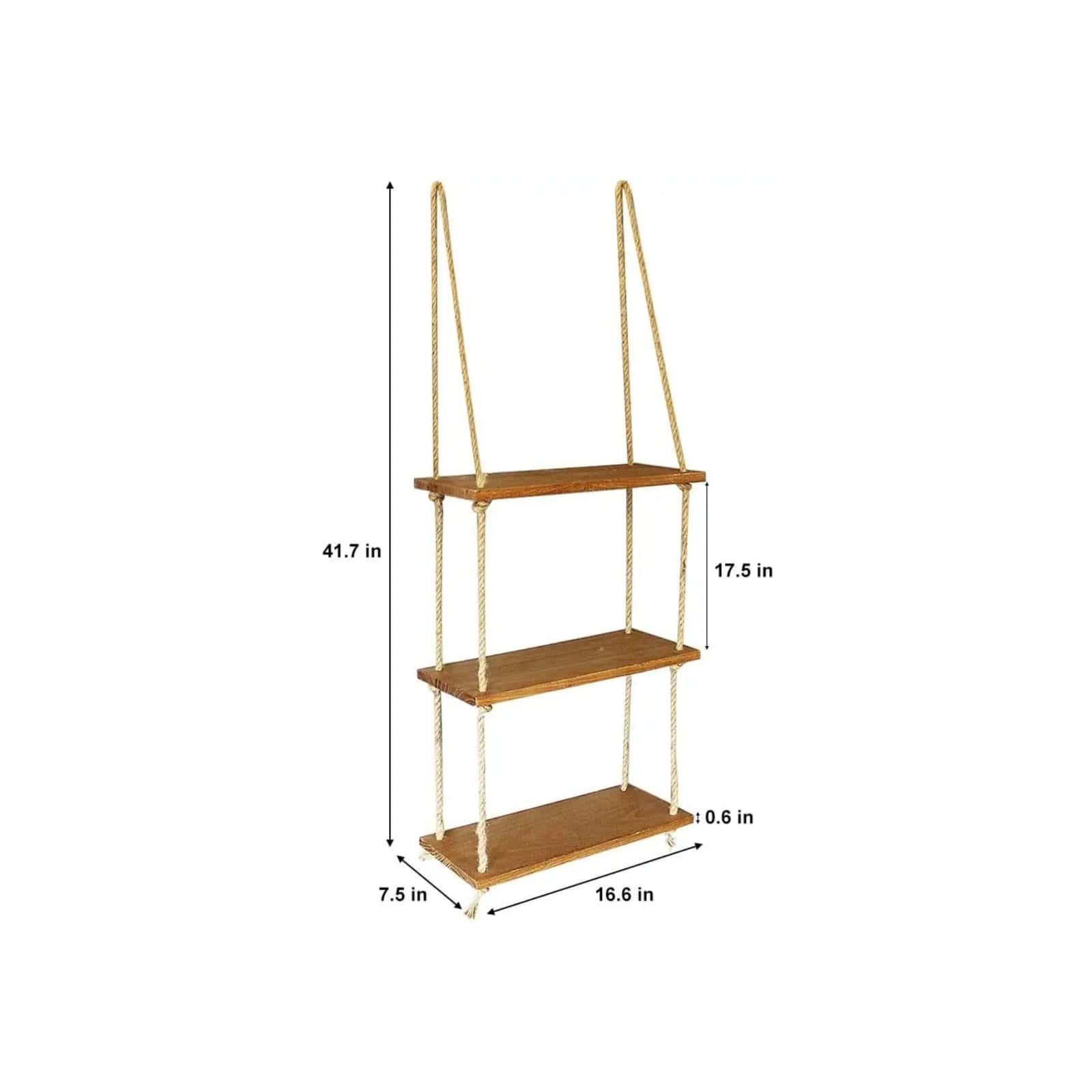 3-Tier Wooden Floating Shelf