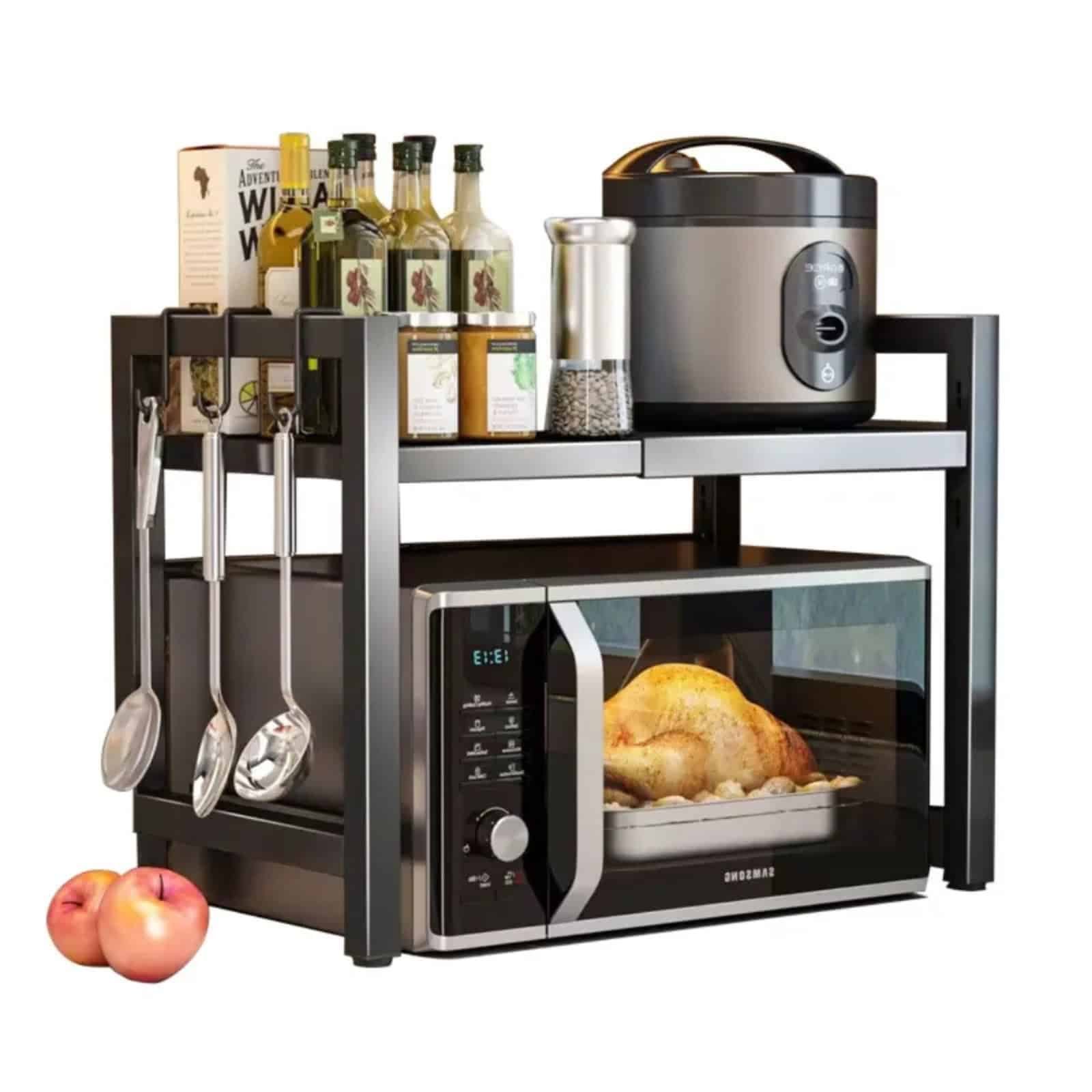 Single Layer Heavy Duty Adjustable Microwave Stand
