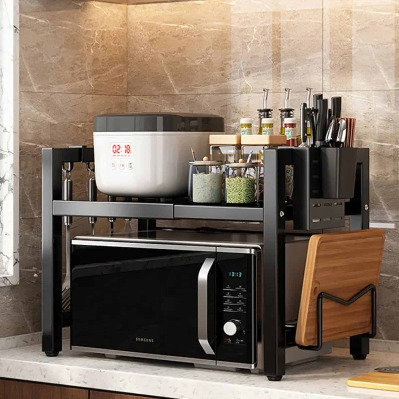 Single Layer Heavy Duty Adjustable Microwave Stand