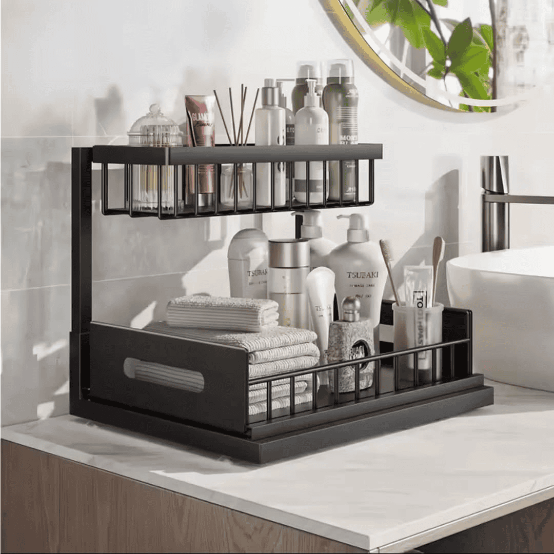 2-Tier Multipurpose Organizer with Slide Rails