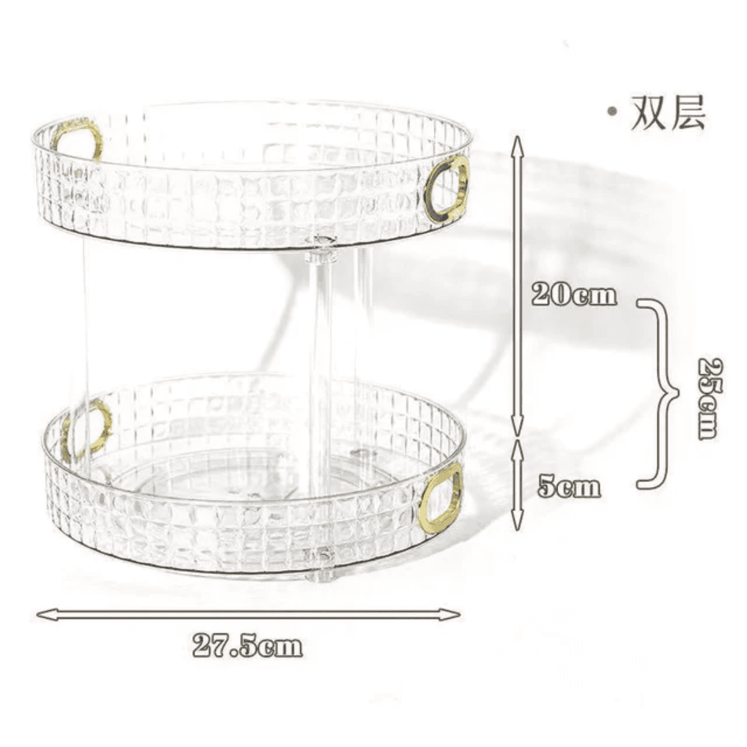 Diamond Acrylic Rotating Lazy Susan