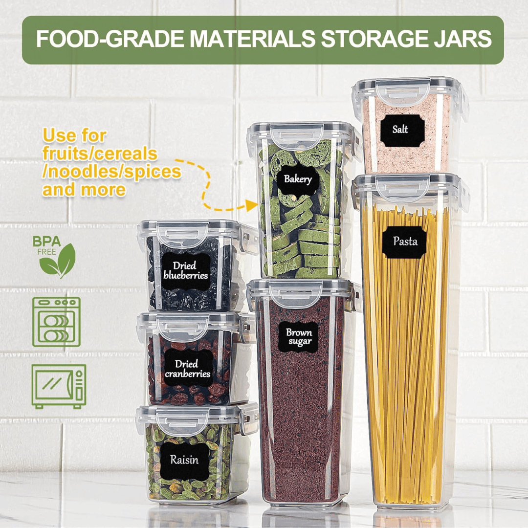 7pcs BPA-Free Airtight Plastic Containers