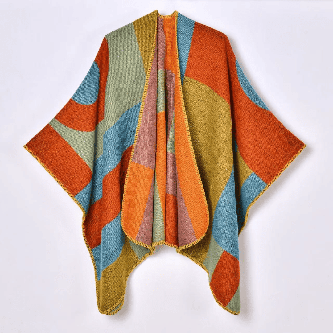 Women Geometric Wrap Shawl/Poncho