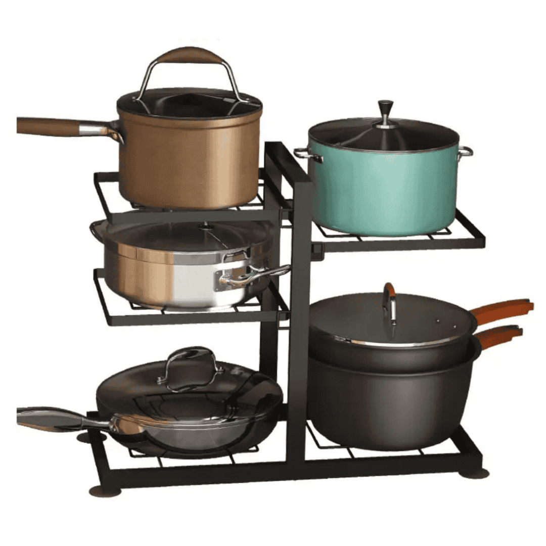 Multilayer Metallic Pot Storage Rack