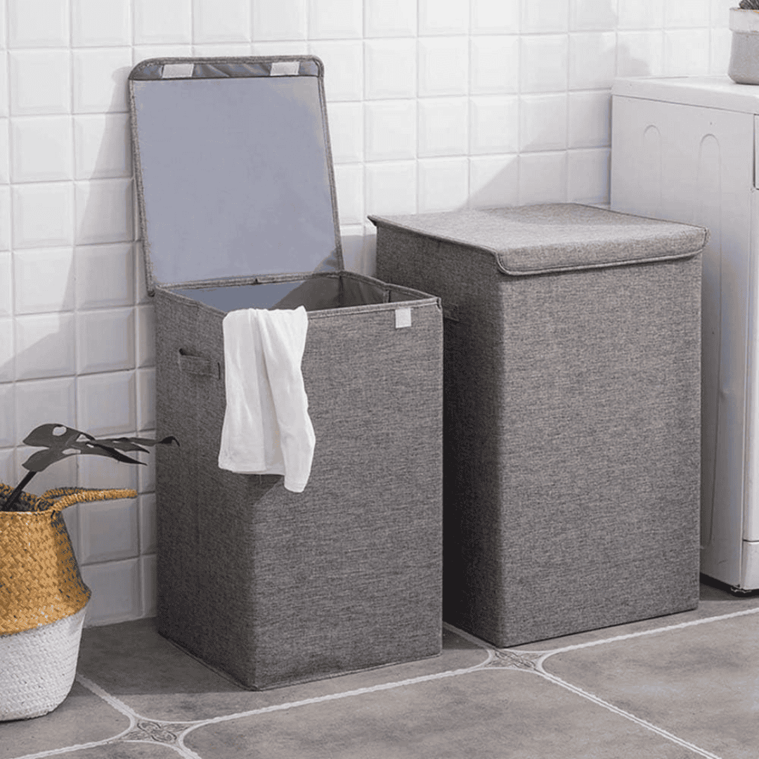 Cotton Laundry Basket with Cover