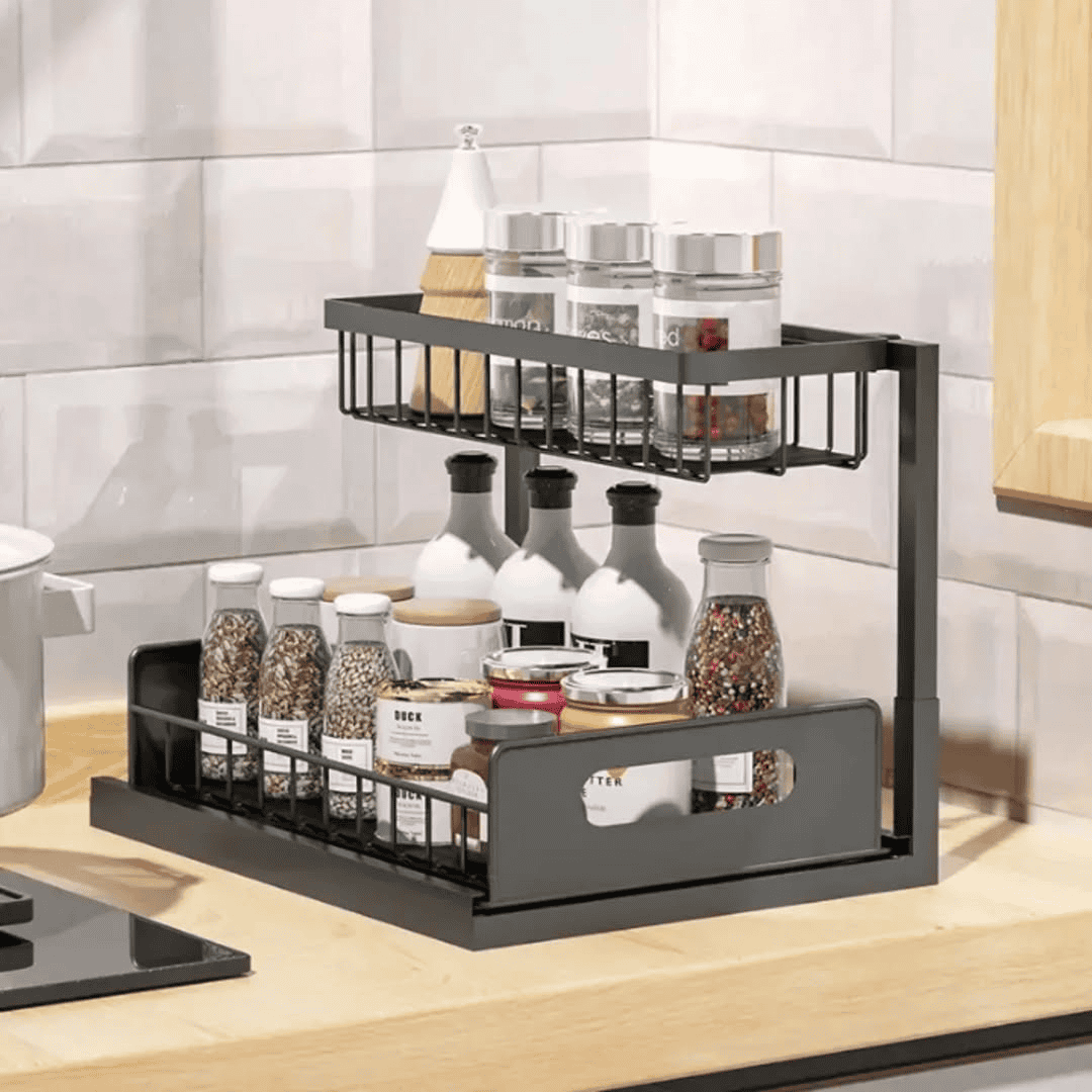 2-Tier Multipurpose Organizer with Slide Rails