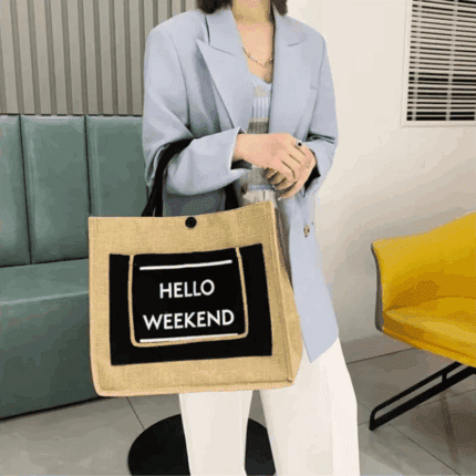 Hello Weekend Tote Bag
