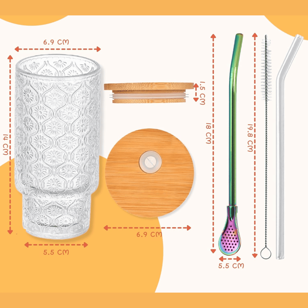 Aesthetic Highball Crystal Ribbed Glasses Set