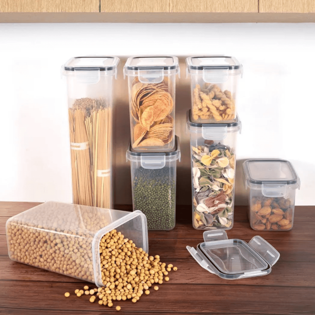7pcs BPA-Free Airtight Plastic Containers