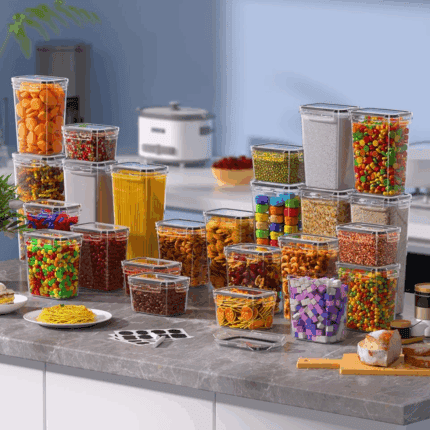 24pcs BPA-Free Airtight Plastic Containers