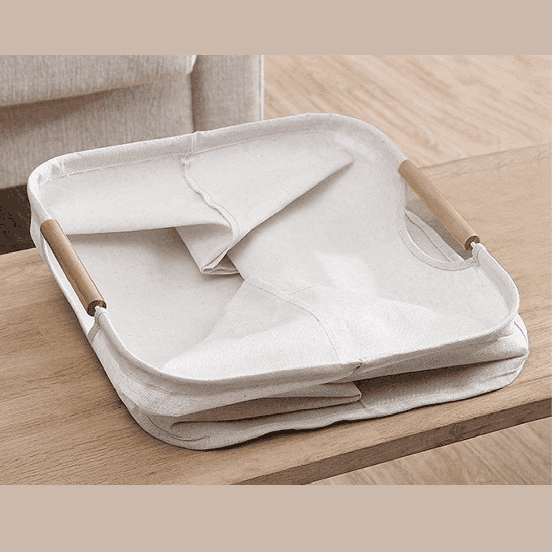 Large Capacity Laundry Hamper with Bamboo Handles