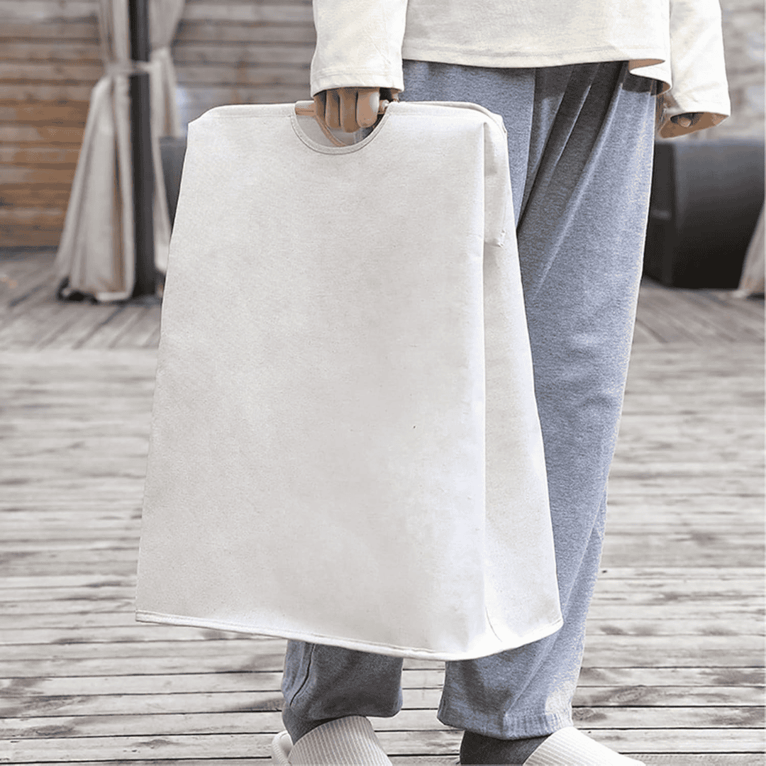 Large Capacity Laundry Hamper with Bamboo Handles