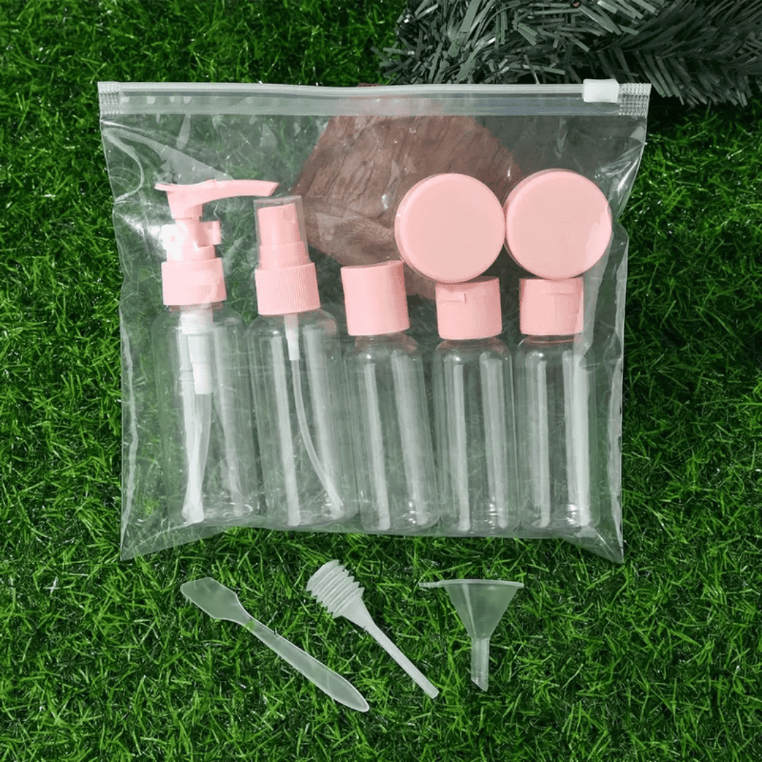 10 Pcs Refillable Travel Bottle Kits