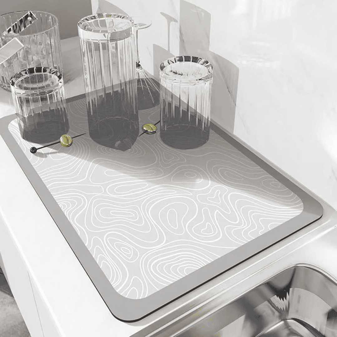 Super Absorbent Nonslip Drain Dish Drying Mat
