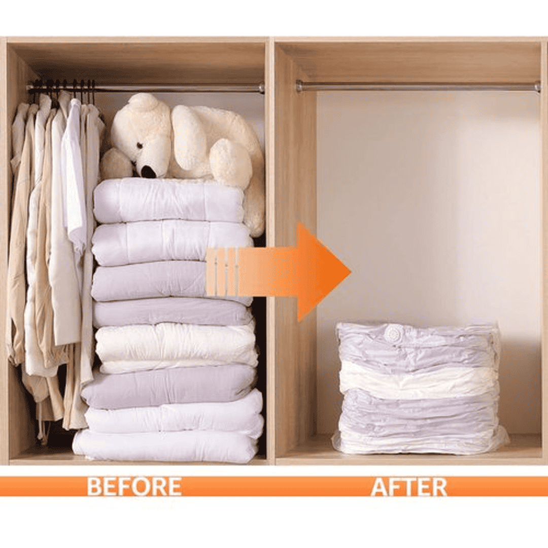 5pcs Set No Pump Needed Vacuum Storage Bags