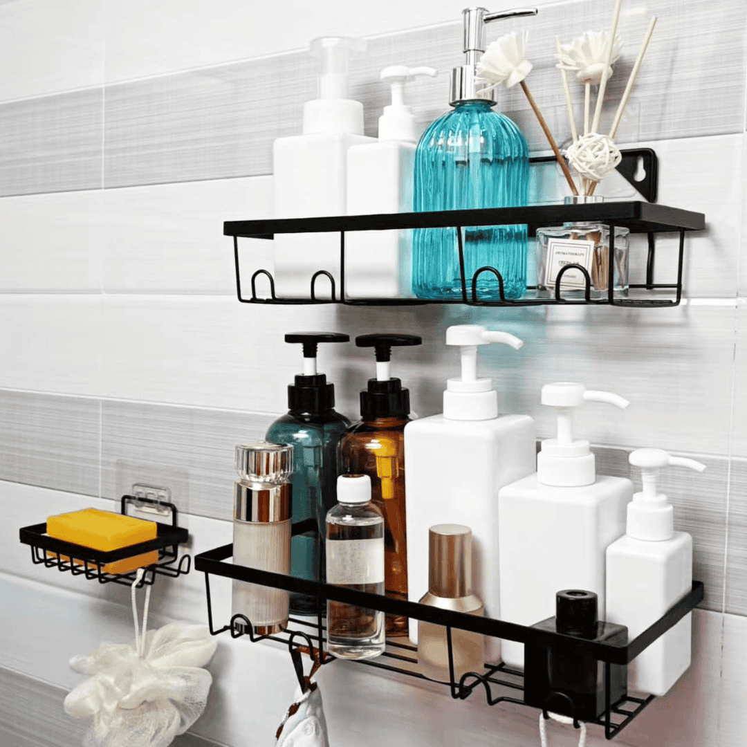 3pc Shower Caddy Shelf / Bathroom Organizer