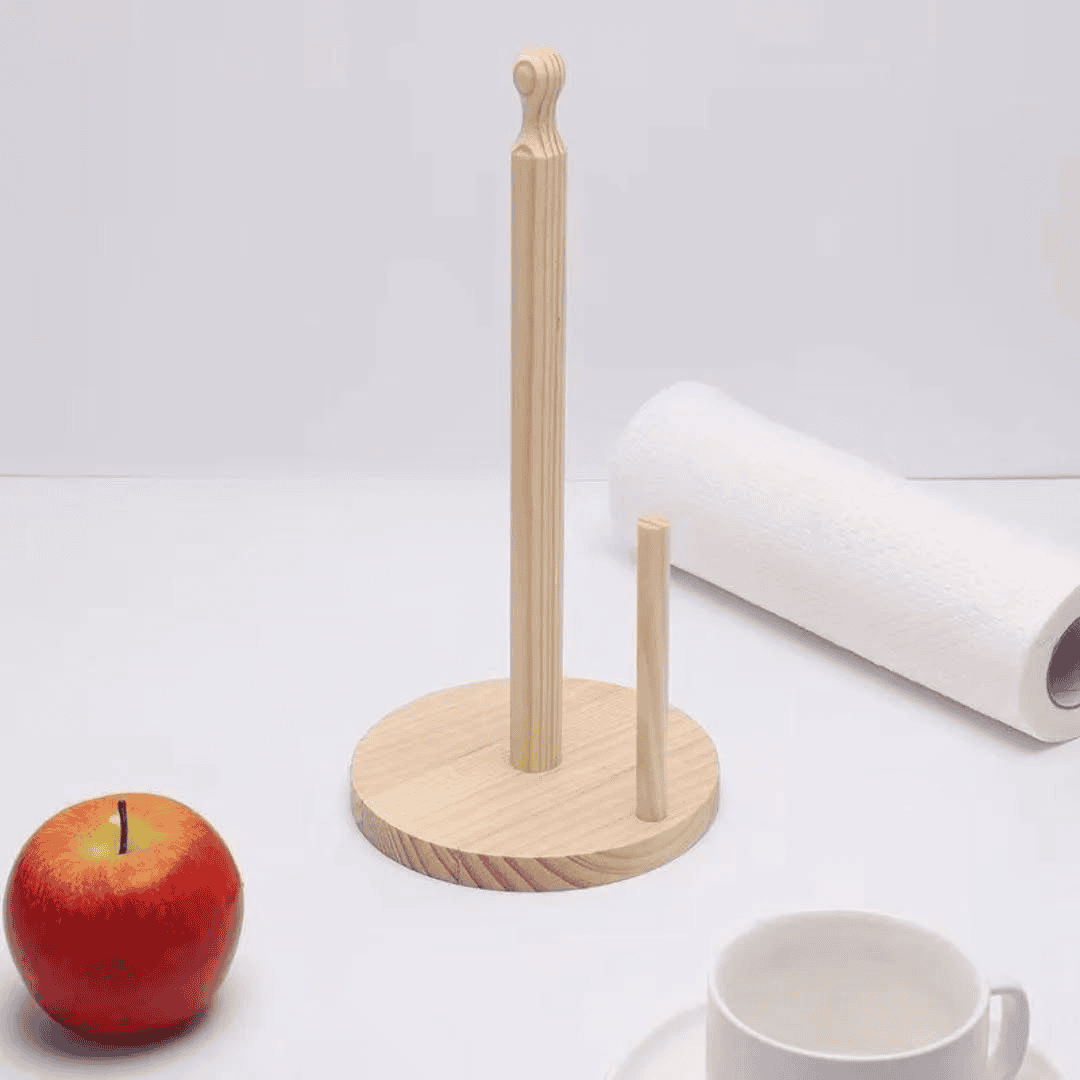 Bamboo Paper Towel Holder