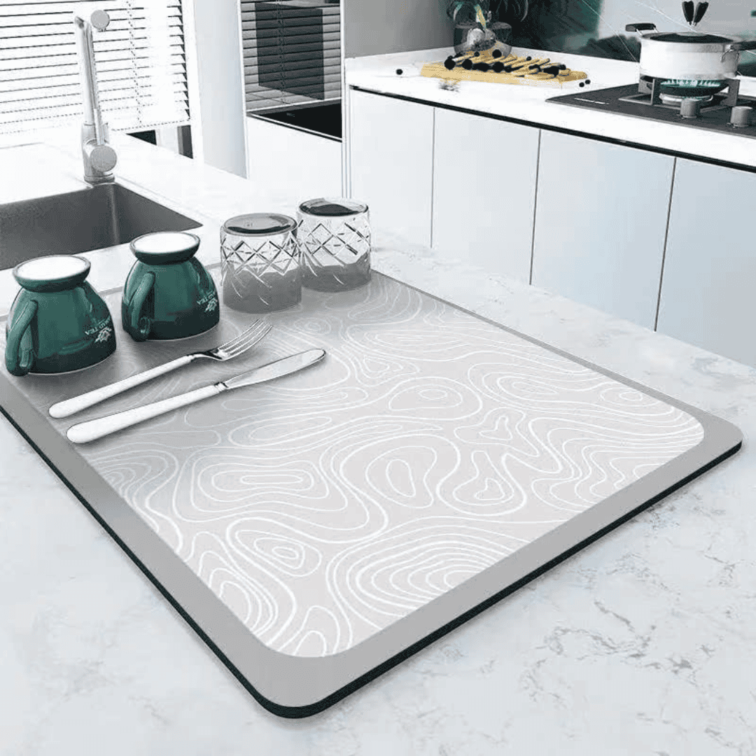 Super Absorbent Nonslip Drain Dish Drying Mat