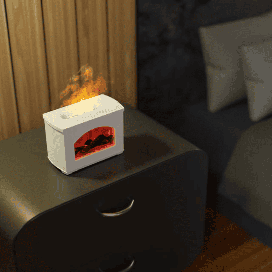 3D Fireplace Aromatherapy Diffuser Cool Mist Humidifier