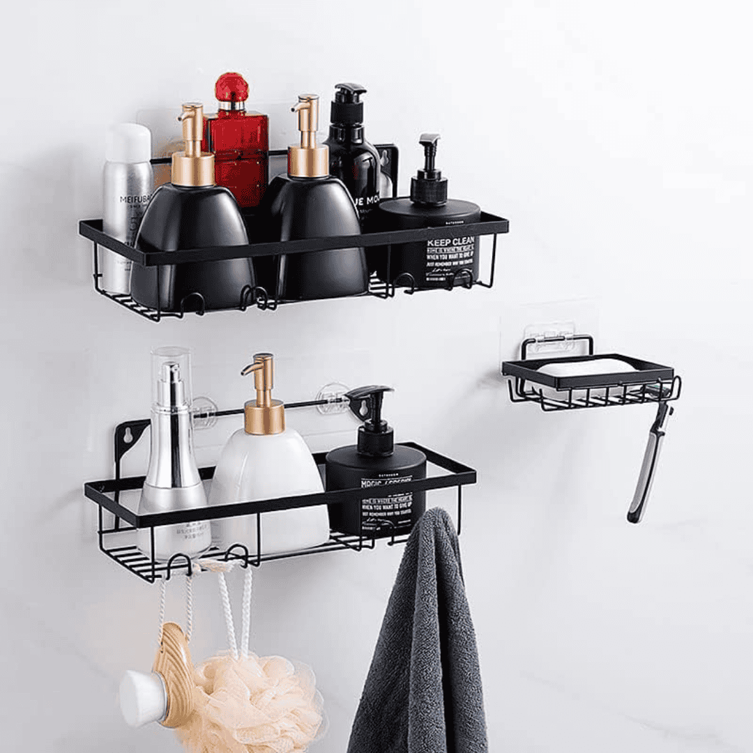 3pc Shower Caddy Shelf / Bathroom Organizer