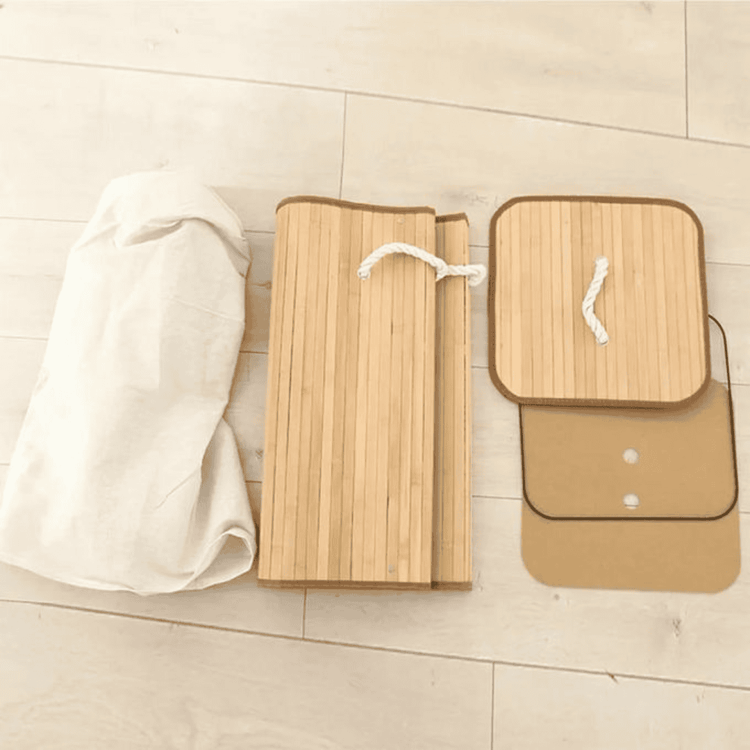 Foldable Bamboo Wooden Basket