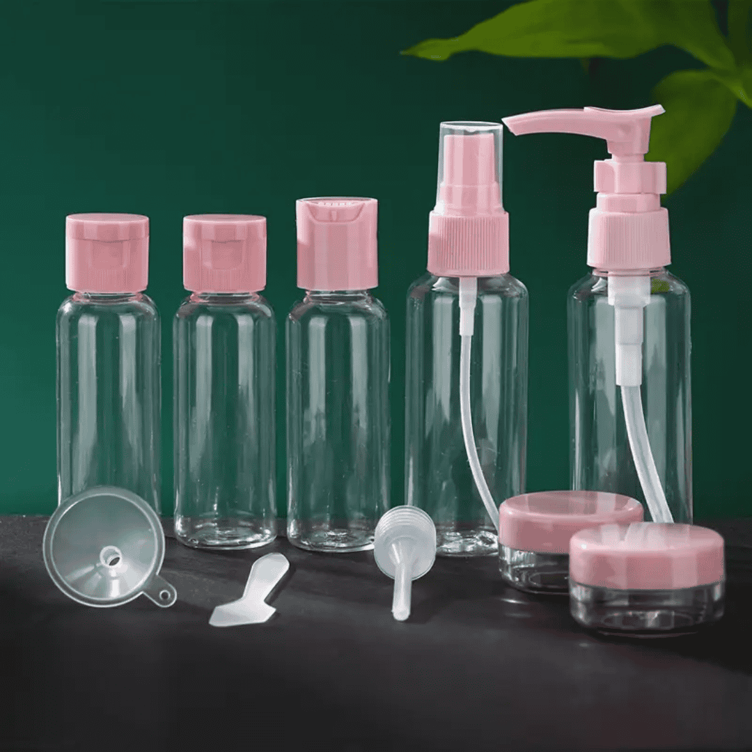 10 Pcs Refillable Travel Bottle Kits