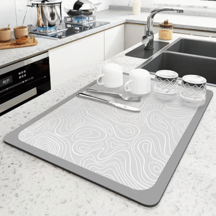 Super Absorbent Nonslip Drain Dish Drying Mat