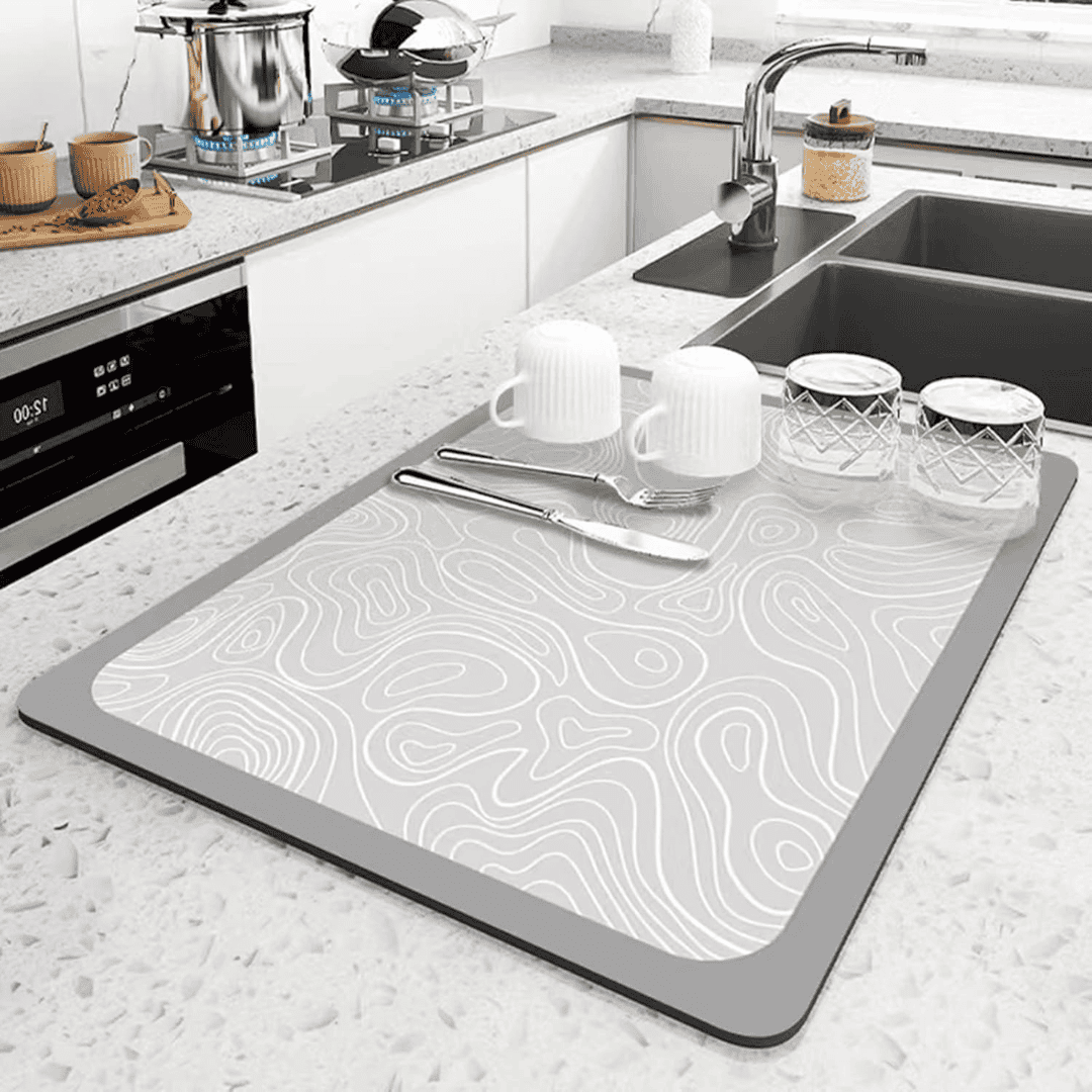 Super Absorbent Nonslip Drain Dish Drying Mat