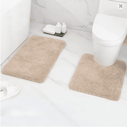 2pc Soft Fluffy Toilet Mats