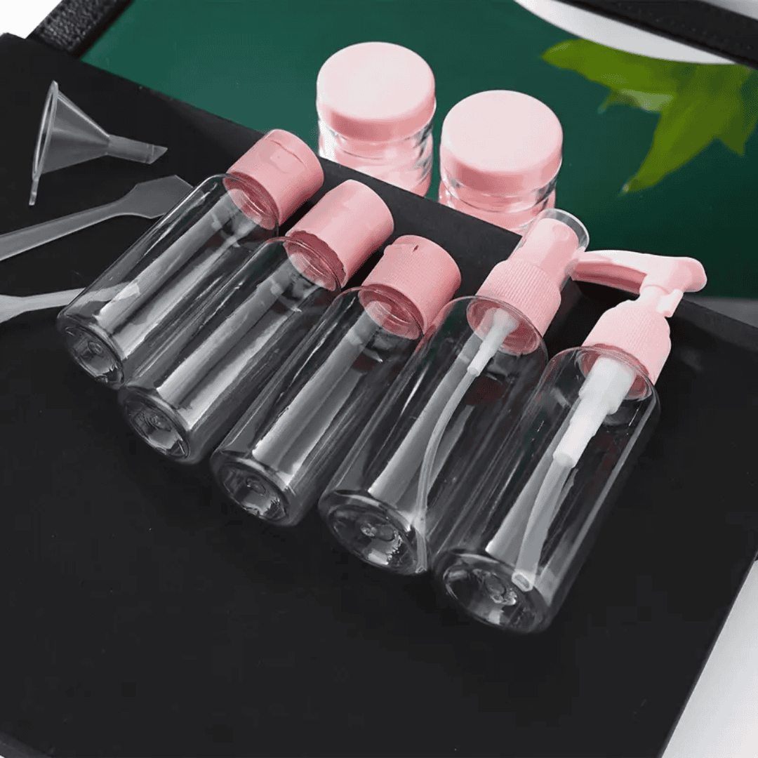 10 Pcs Refillable Travel Bottle Kits