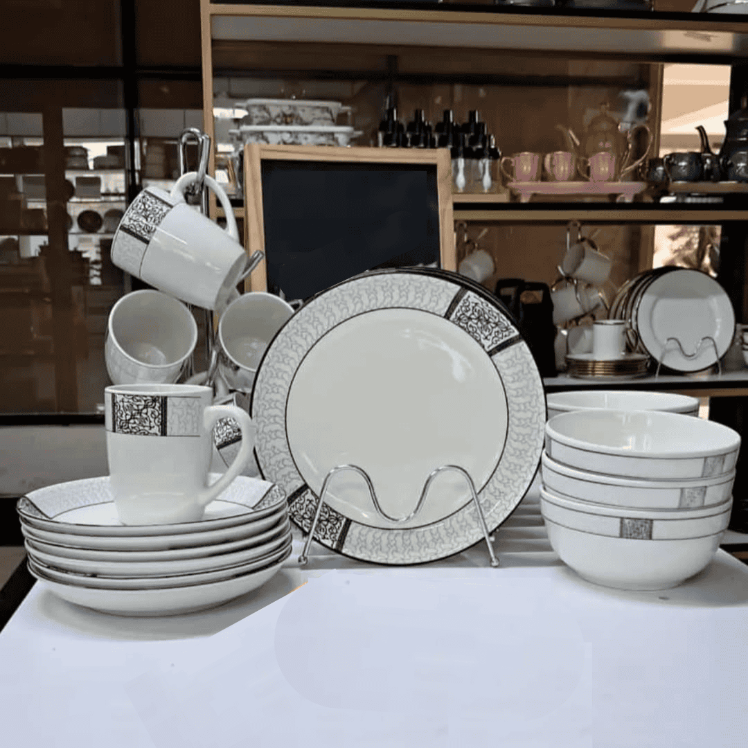 24pc Dinner Set with Deep Plates