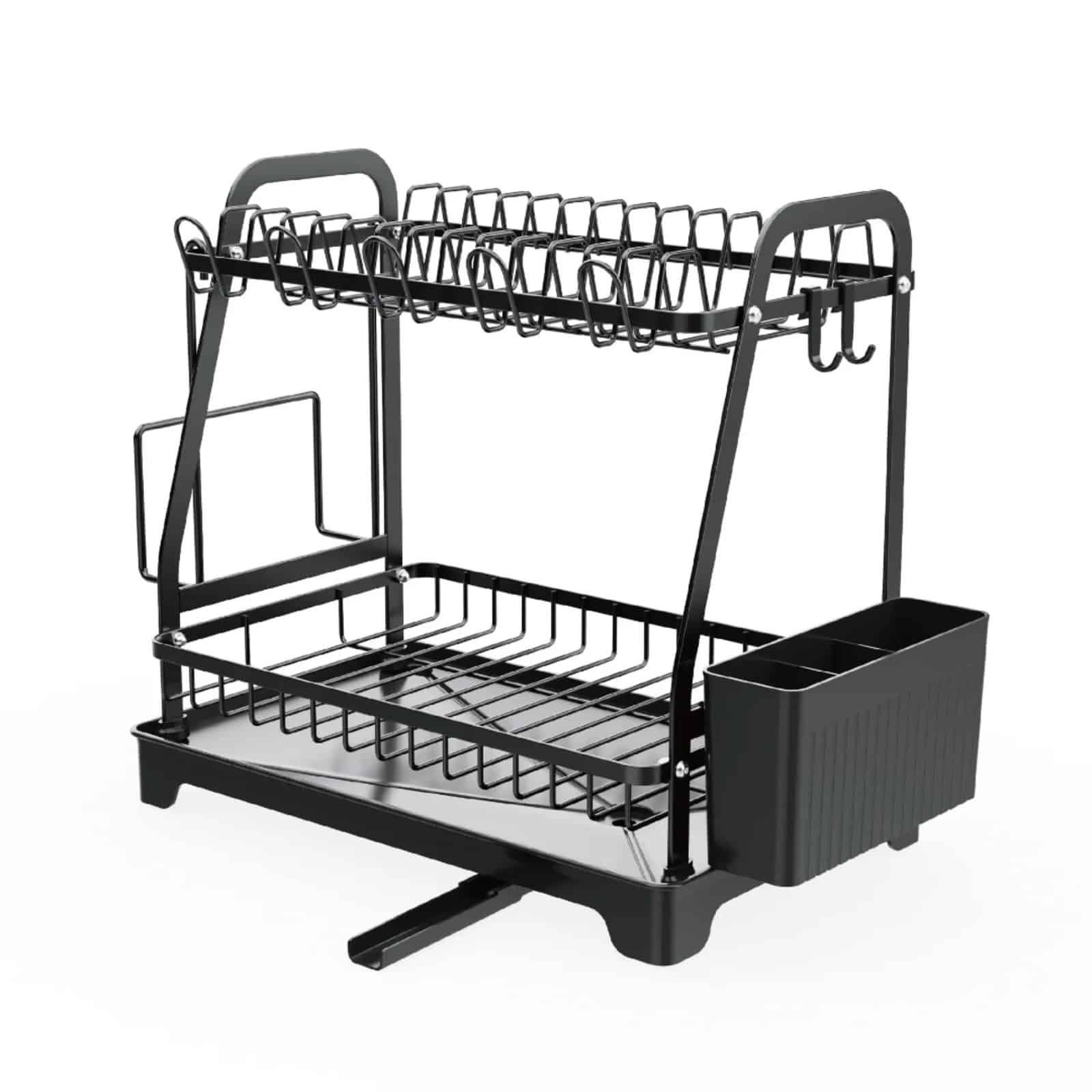 2 Tier Dish Drying Rack with Drip Tray