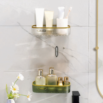Acrylic Punch Free Bathroom Shelf