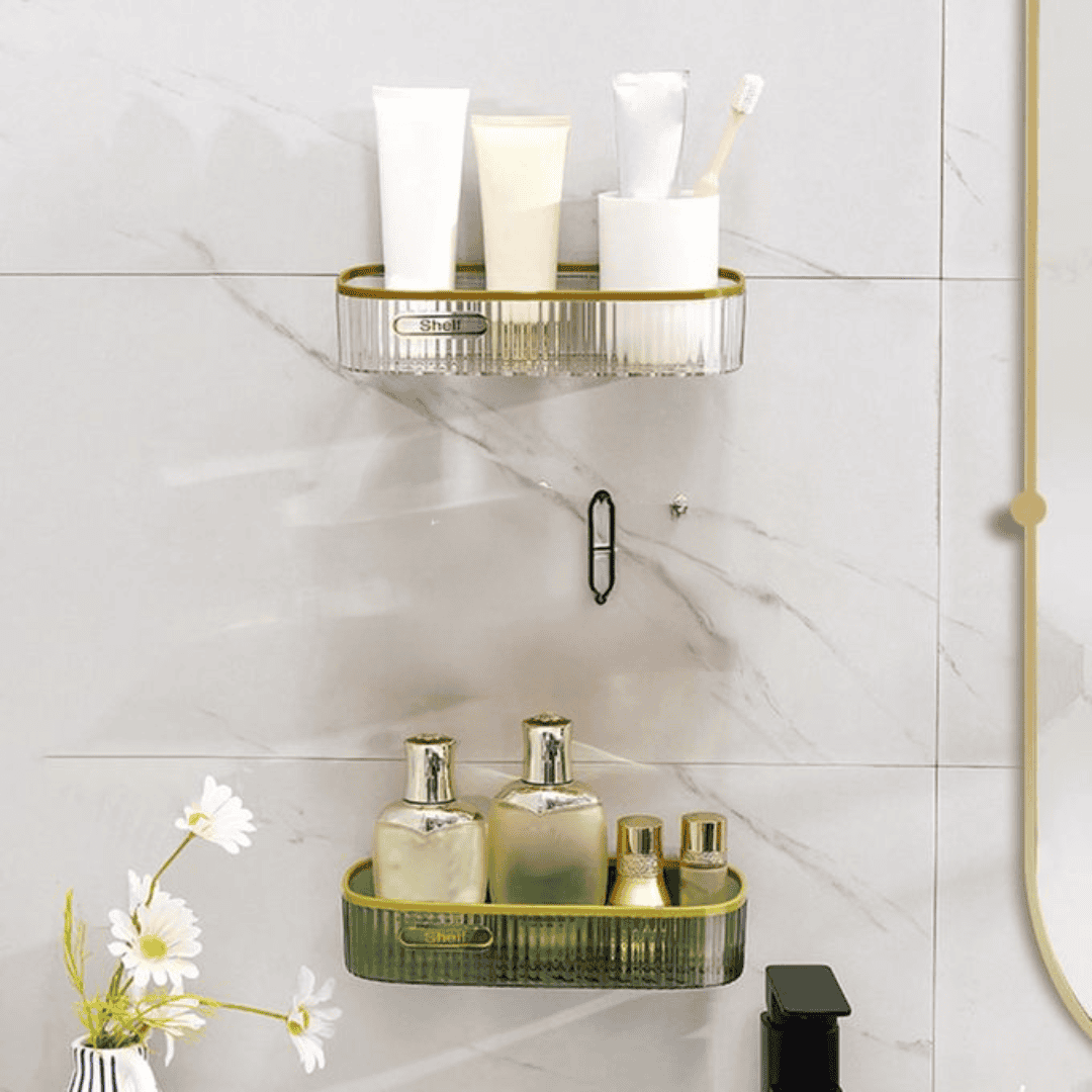 Acrylic Punch Free Bathroom Shelf