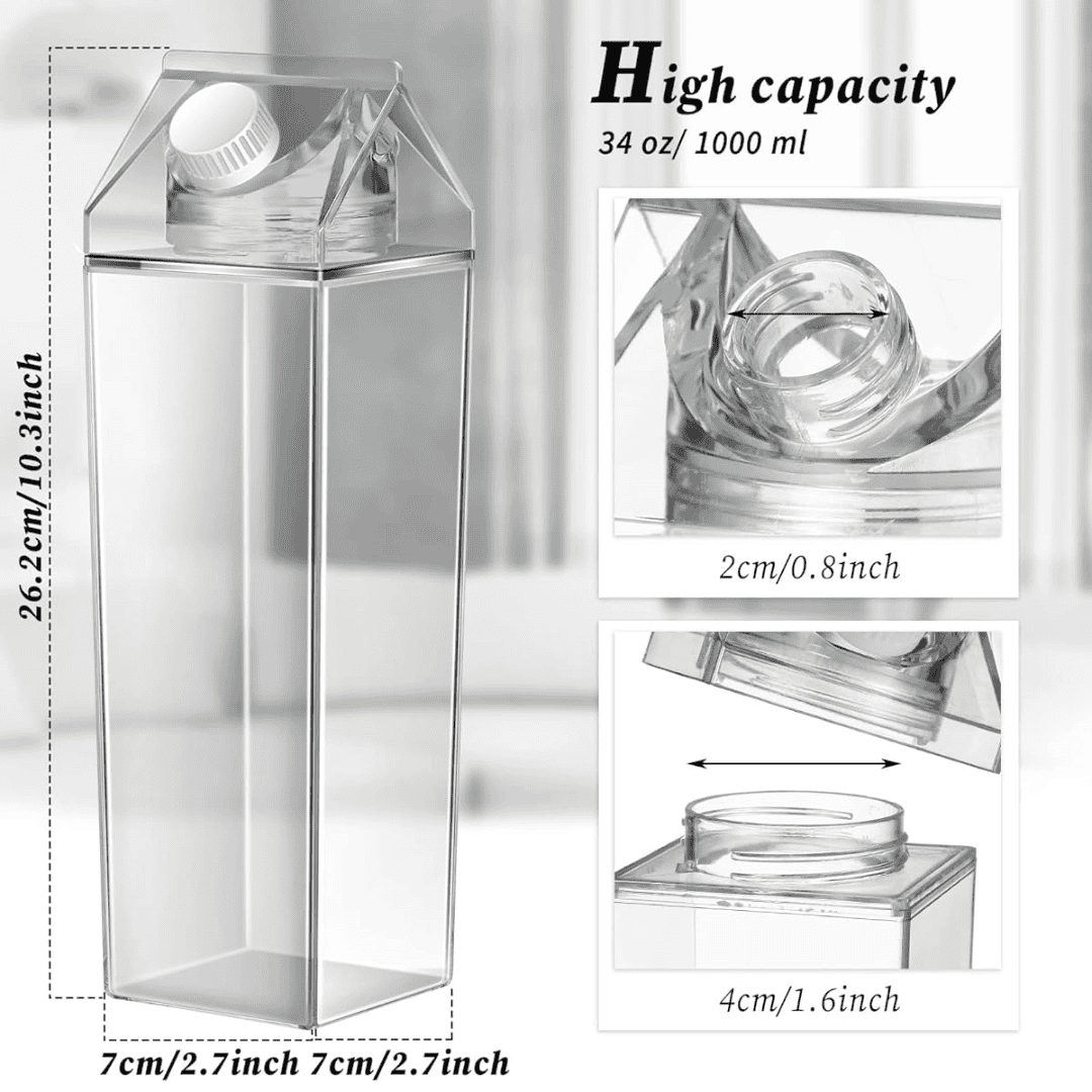 Acrylic Fresh Milk Bottle