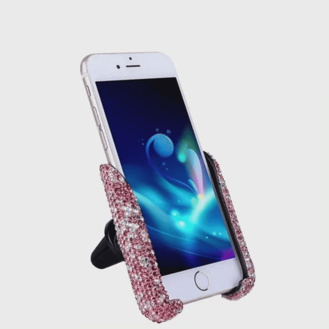 Car Phone Holder Women Diamond Crystal
