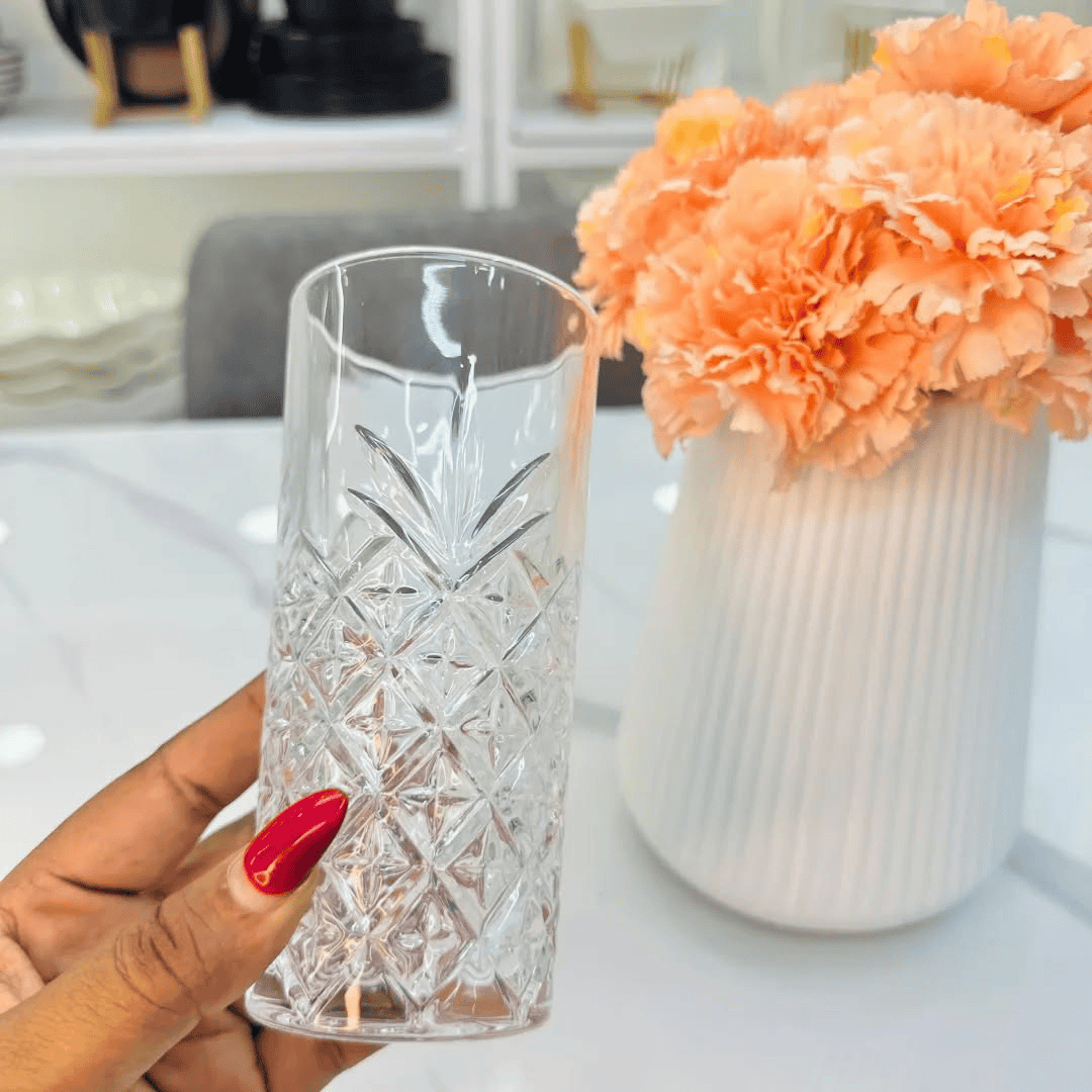 Set of 6 High Quality Long Glasses