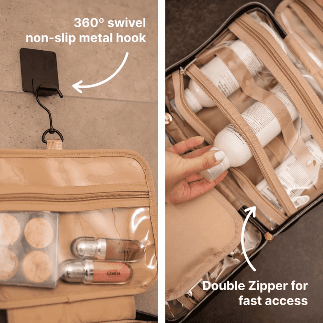 Waterproof Toiletry Bag with Hook - Image 3