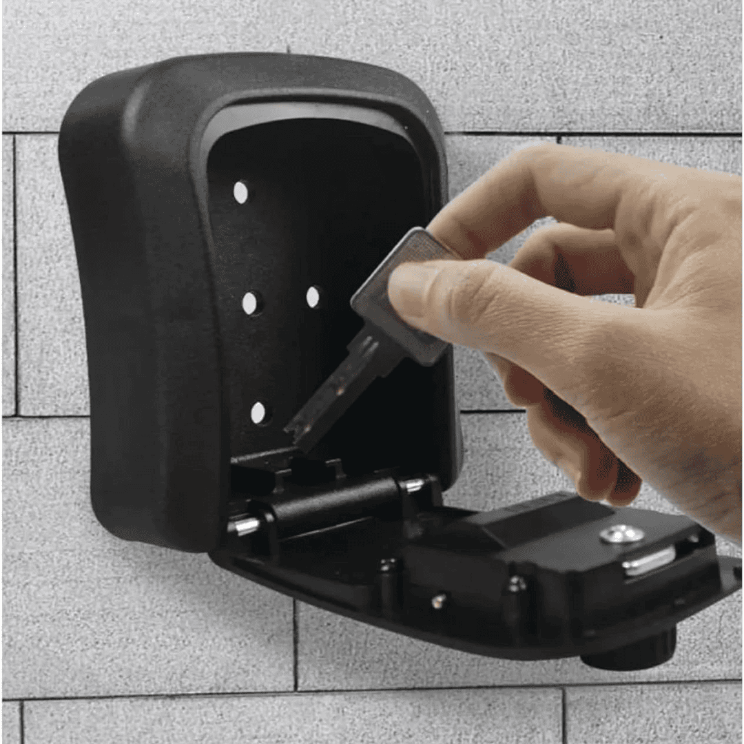 Wall-Mounted Key Lock Box with 4-Digit Combination Key Safe Box
