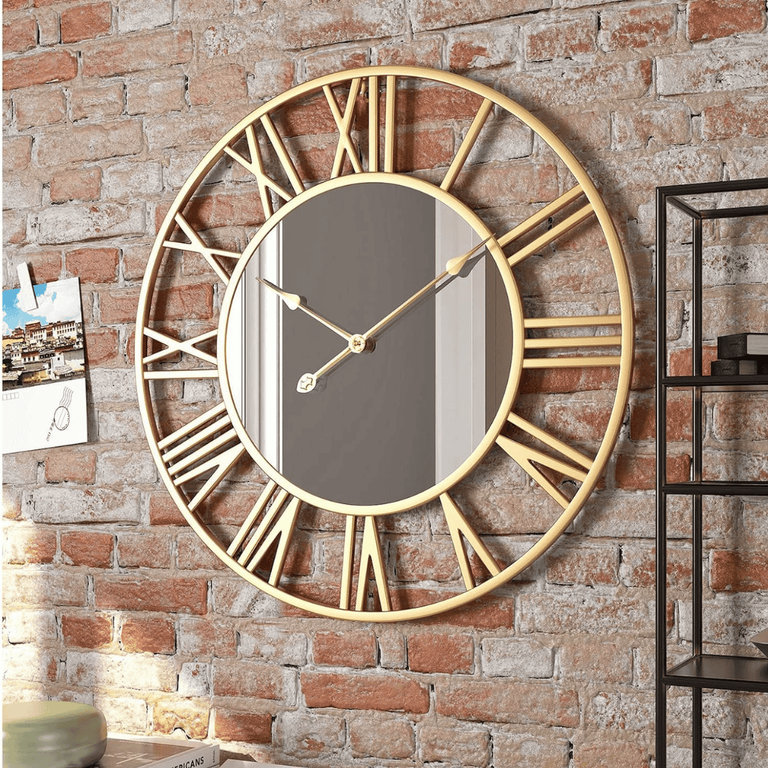 Wall Clock Metal with Mirror