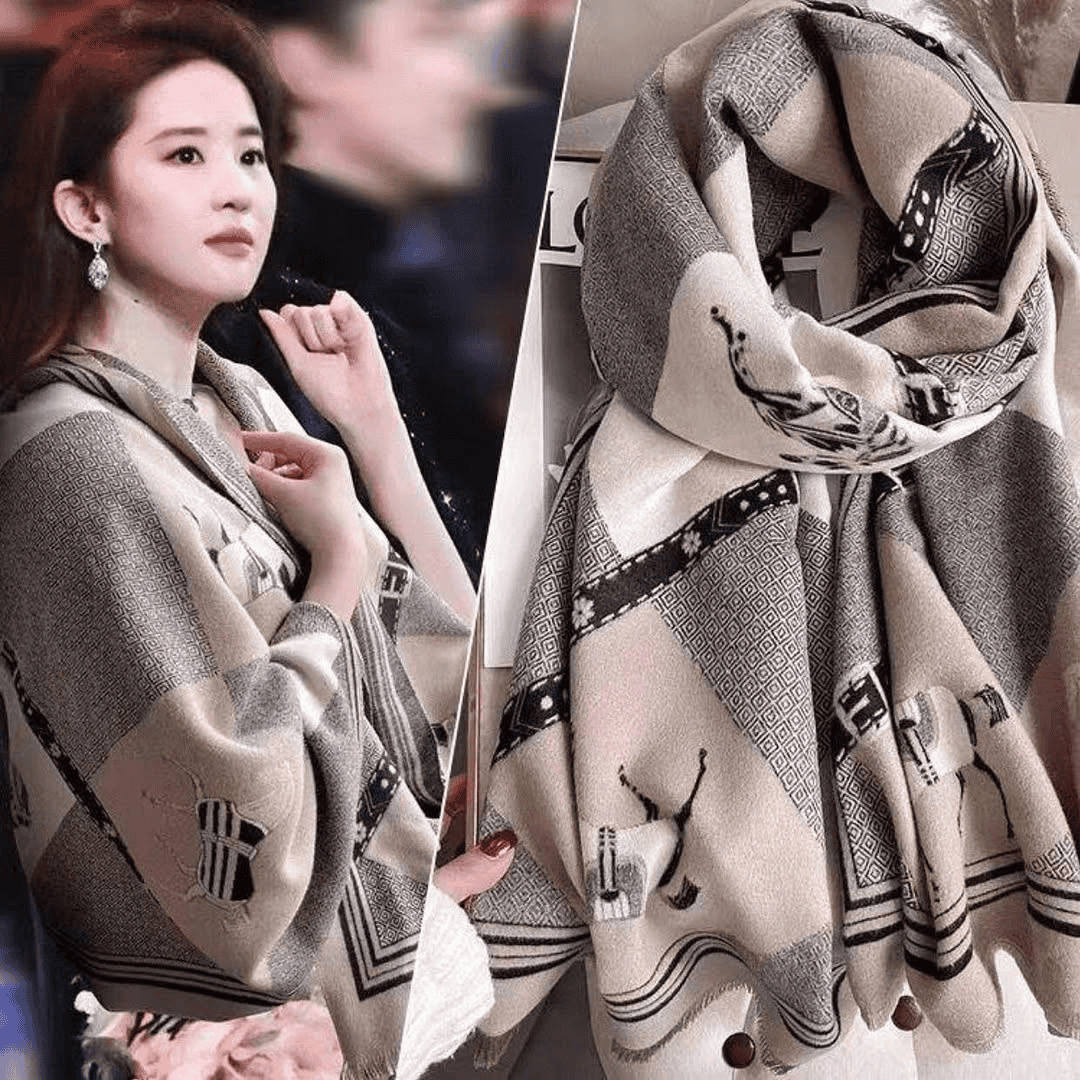 Luxury Floral Print Scarf for Women