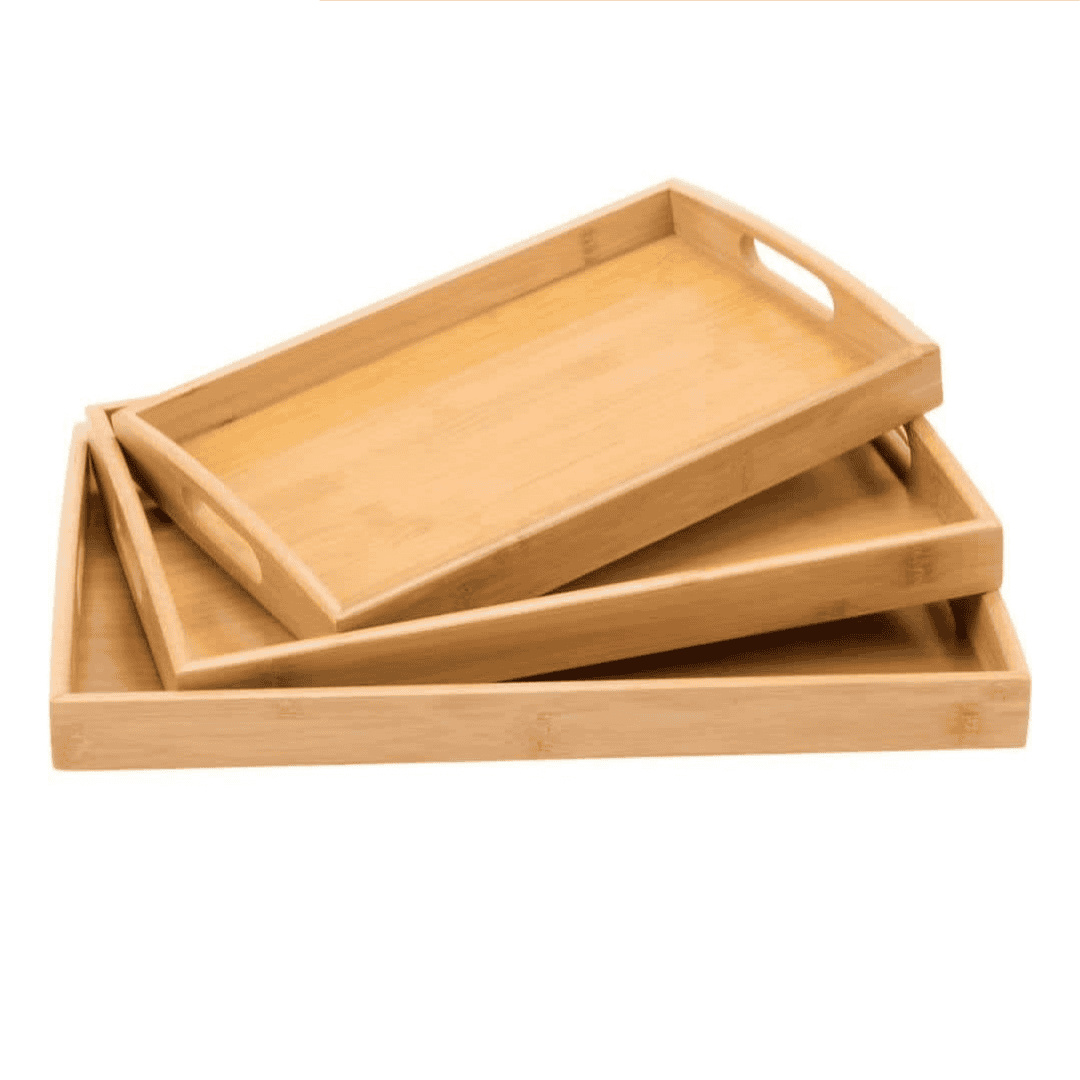 Multifunctional 3in1 Bamboo Serving Trays