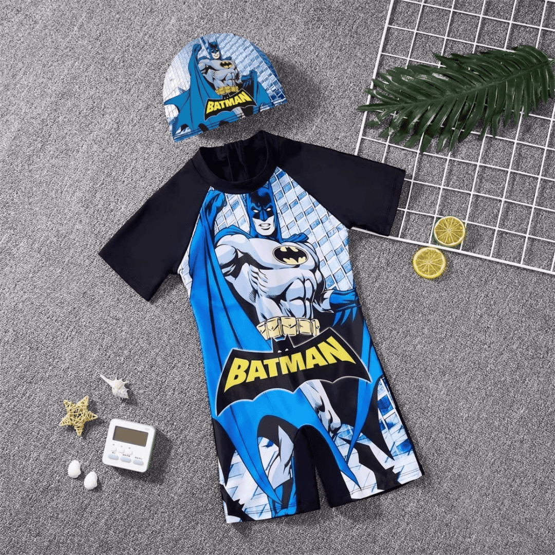 Kids Cartoon Themed Swimming Costumes with Cap