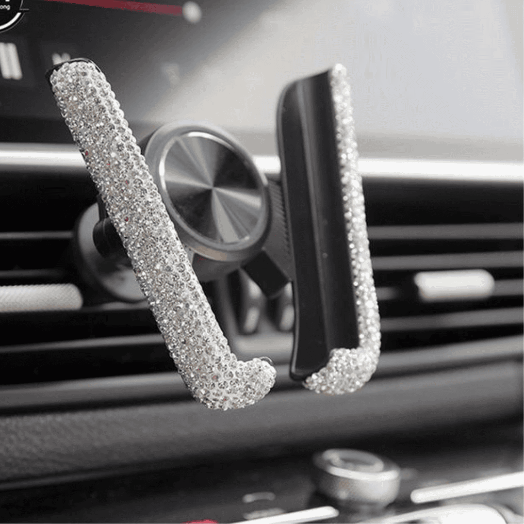 Car Phone Holder Women Diamond Crystal