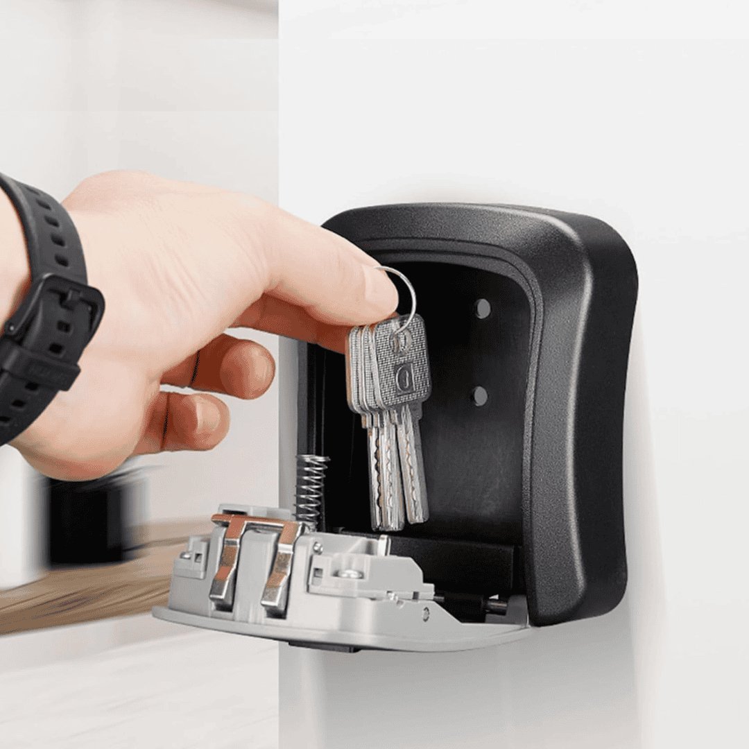 Wall-Mounted Key Lock Box with 4-Digit Combination Key Safe Box