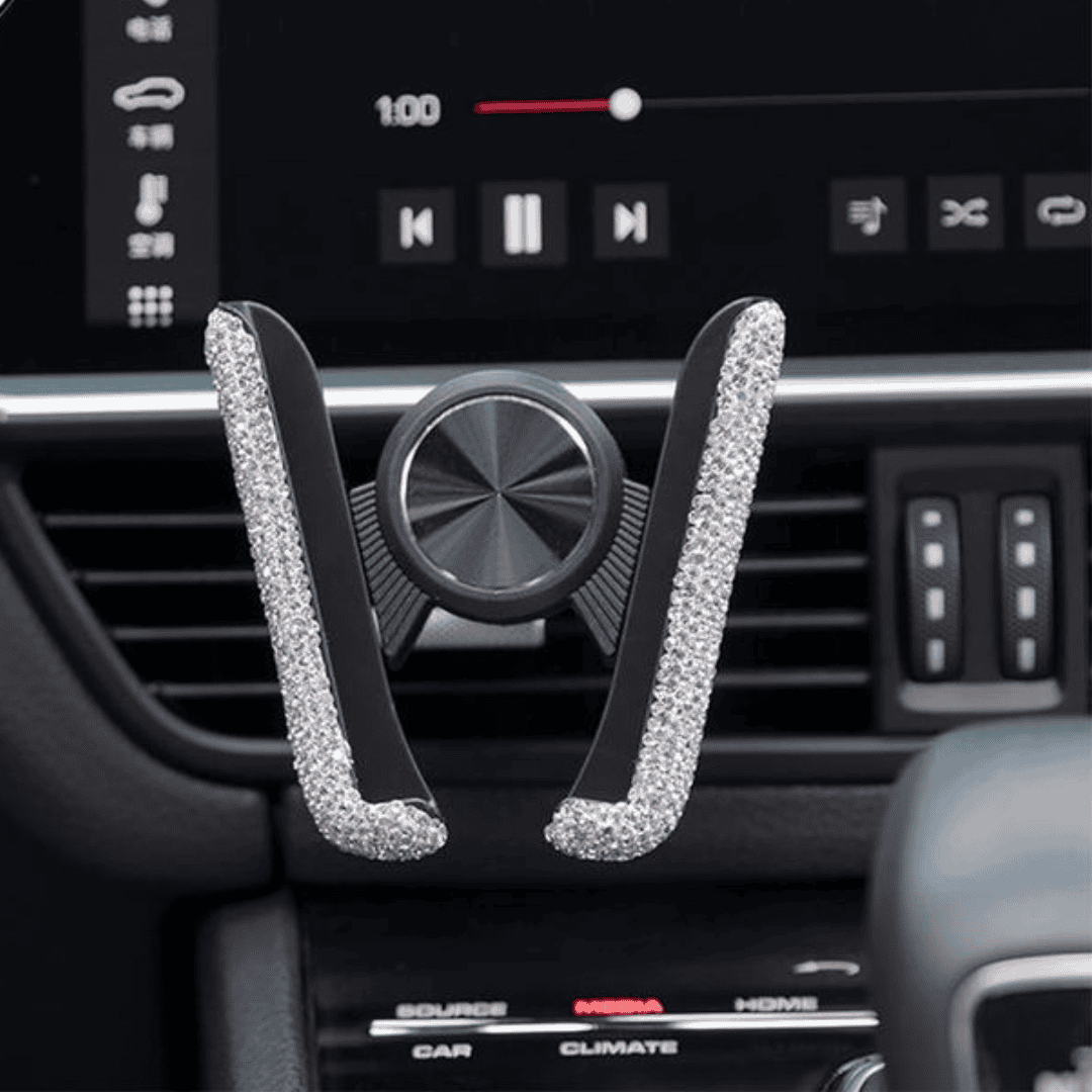 Car Phone Holder Women Diamond Crystal