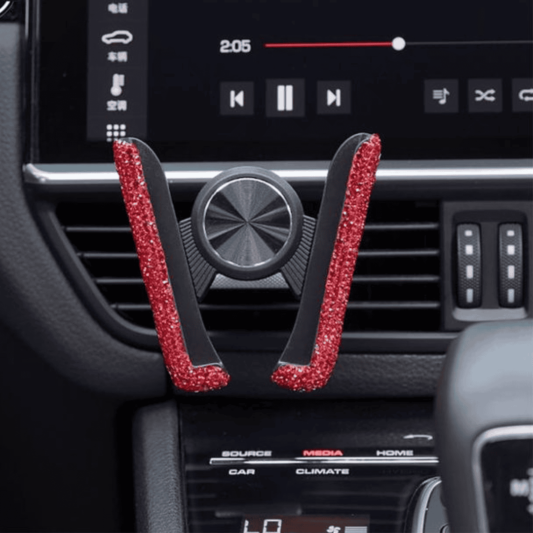 Car Phone Holder Women Diamond Crystal