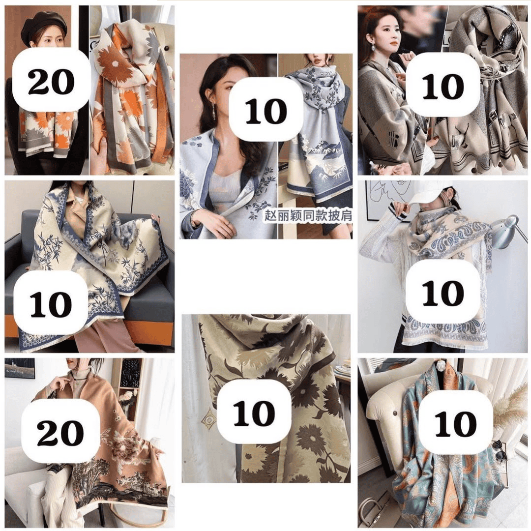 Luxury Floral Print Scarf for Women