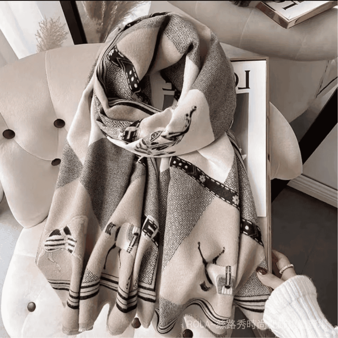 Luxury Floral Print Scarf for Women