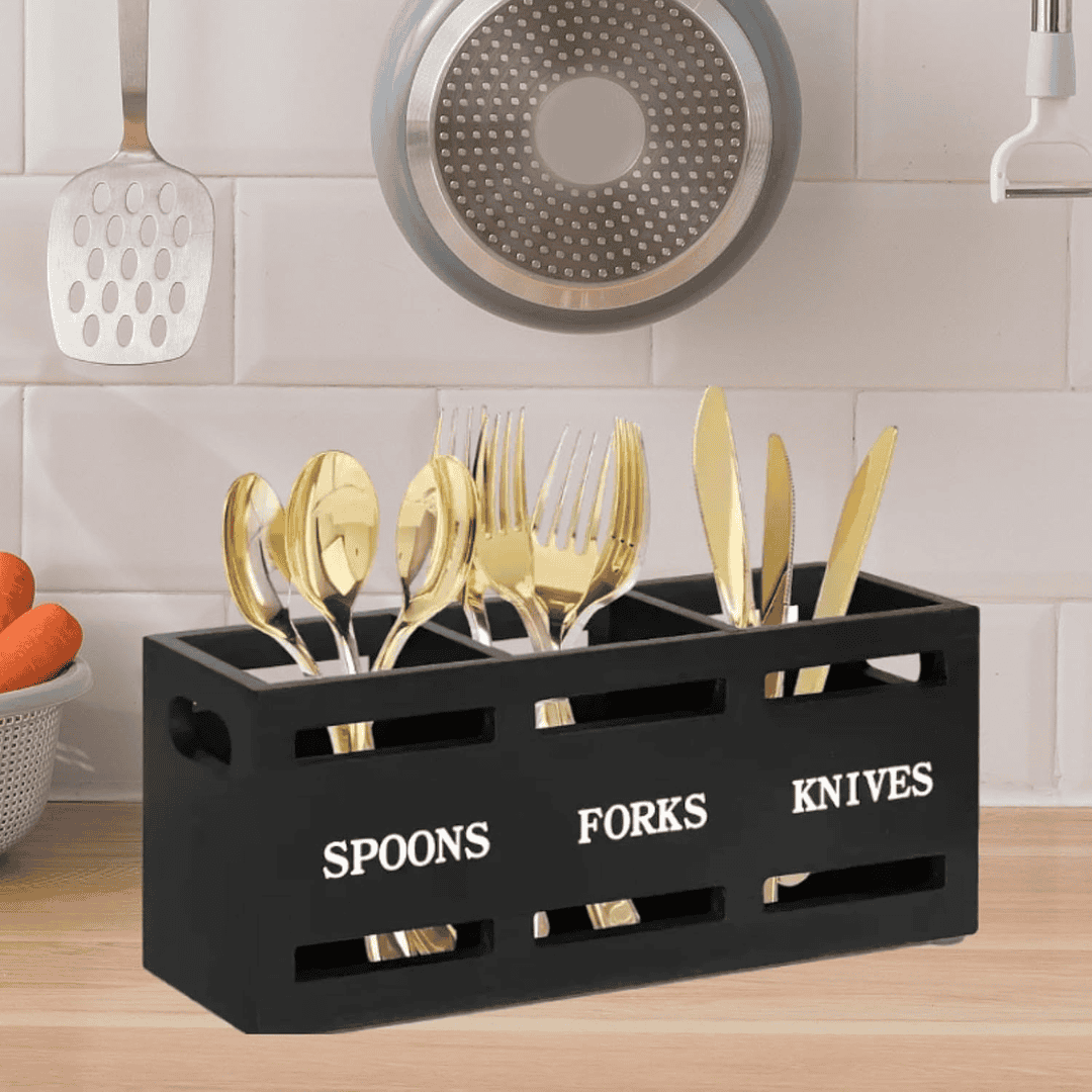 Wooden Cutlery Holder